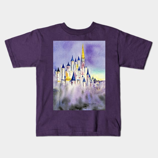 Castle in the Mist by Blackburn Ink Kids T-Shirt by Blackburn Ink